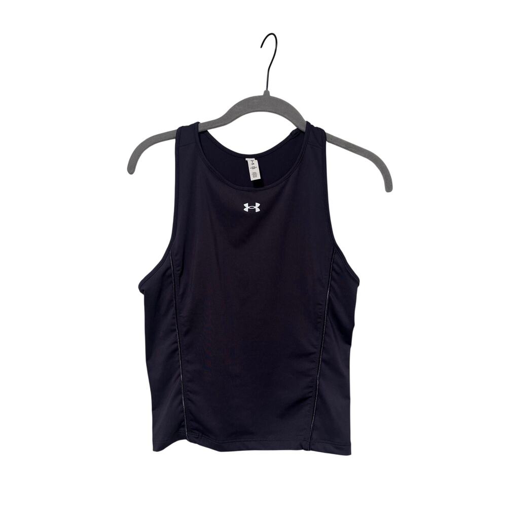 Under Armour Women’s HeatGear Fitted Tank Top Small Purple Sleeveless Athletic - Picture 3 of 7